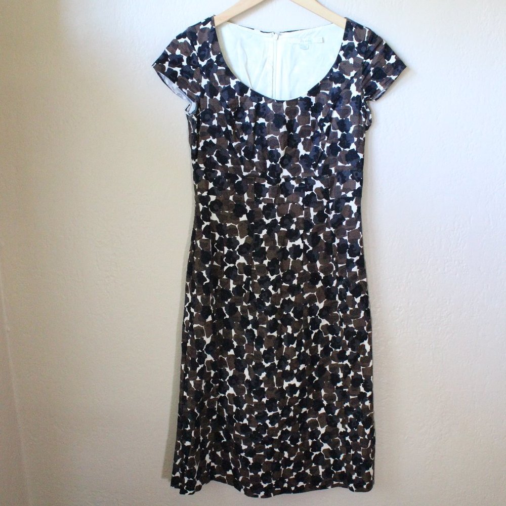 *SALE! 2/$22 or 3/$30* Boden Woven Texture Dress Women Size 4 Black Brown White